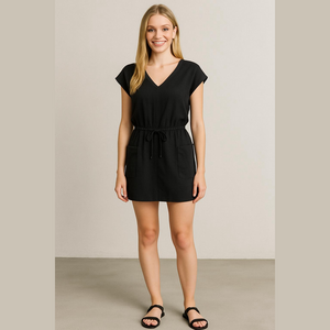 Patagonia Organic Cotton Black Roaming Dress Size Large